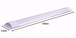 Luminaria Tubular Led Sobrepor Slim 40w 6500k 120cm Calha